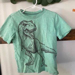 short sleeve boy t-rex shirt.
